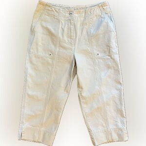 Lauren Ralph Lauren Petite 100% Cotton Light Khaki Capri Pants, Size 8P